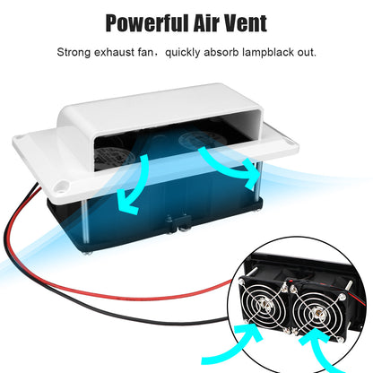 For Camper Trailer Motorhome Boat Marine Yacht White Black Fans Exhaust Fan Car Accessories Caravan Side Air Vent Ventilation