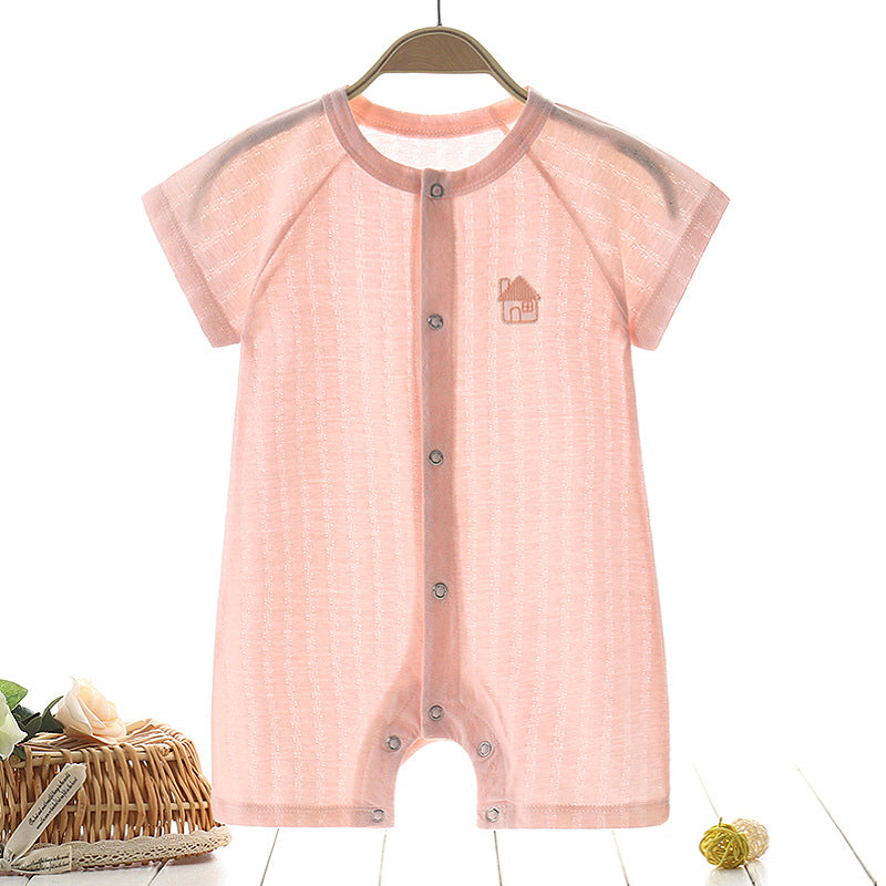 Baby''s one-piece clothes summer thin men''s Harbin clothes pure cotton women''s pajamas summer short sleeve newborn children''s summer clothes