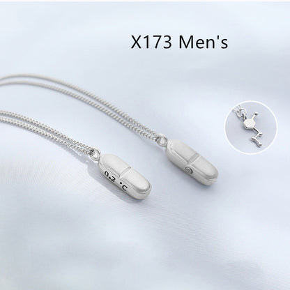 Dopamine Capsule Couple Necklace Men And Women A Pair Of Fashion Creative