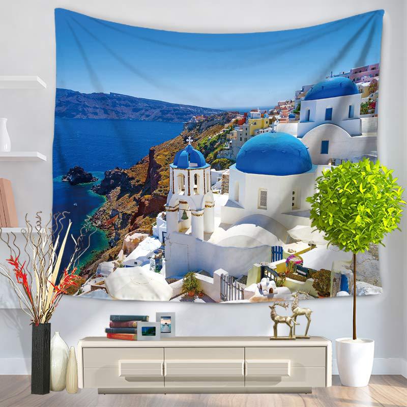 Summer tapestry Guia village and Aegean sea