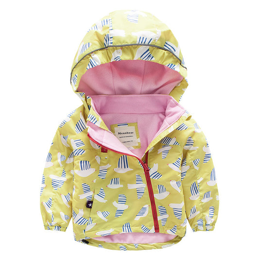 Children's hooded trench coat