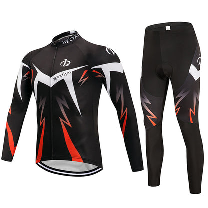 Winter cycling suit long suit custom bicycle fleece long sleeve suit team custom riding suit