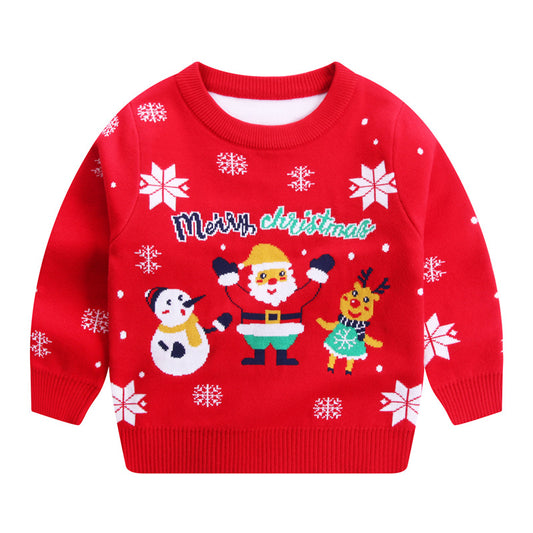 Christmas Tree Knitted Sweater For Boys And Girls