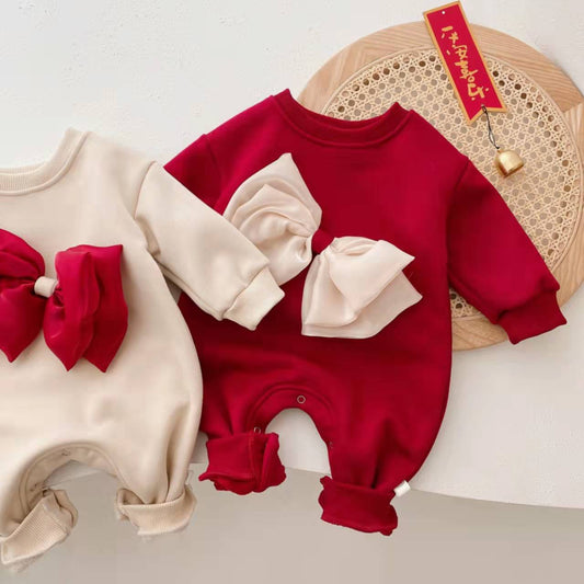 Newborn Plush One-piece Climbing Suit