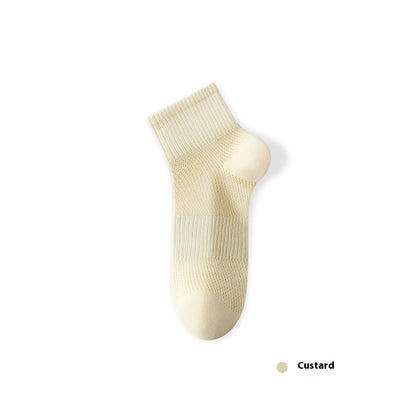 Pure Cotton Summer Antibacterial Breathable Mid-calf Socks Tight