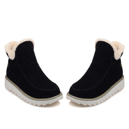 Women's short warm snow boots