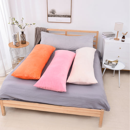 Solid Color Equal Length Rectangular Soft Comfortable Bedroom Living Room Sofa Pillow Case