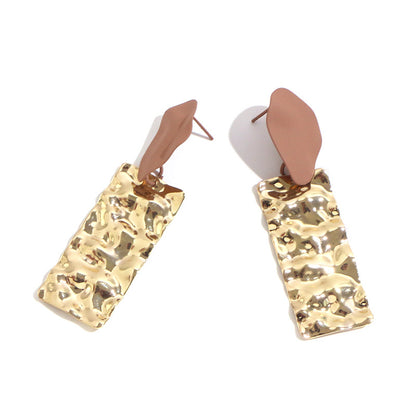 All-match Metal Cold Wind Simple Matte Earrings