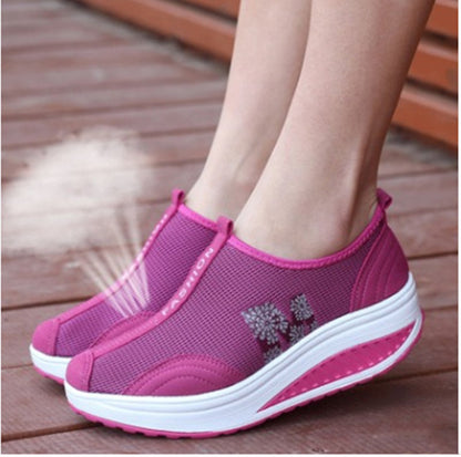 Women's Fashion Casual Mesh Surface Platform Platform Sneakers