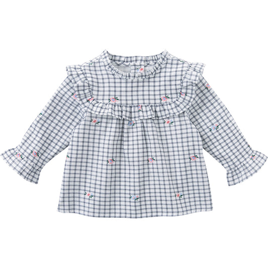 Baby cotton plaid shirt