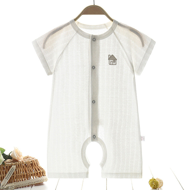 Baby''s one-piece clothes summer thin men''s Harbin clothes pure cotton women''s pajamas summer short sleeve newborn children''s summer clothes