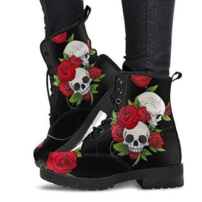 Women's Digital Printed High-Top Martin Boots