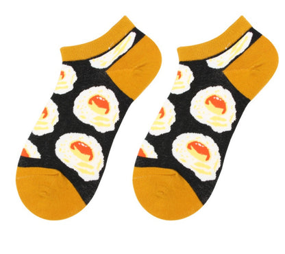 Fruit socks cartoon avocado female cotton socks