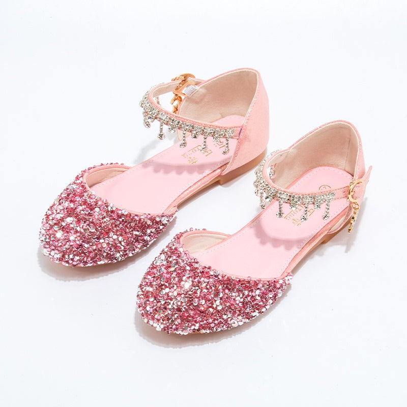 Little Girl Crystal Shoes Dress Shoes Children High Heels