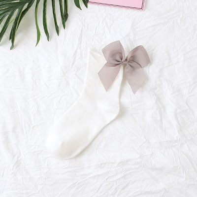 Back bow cotton socks