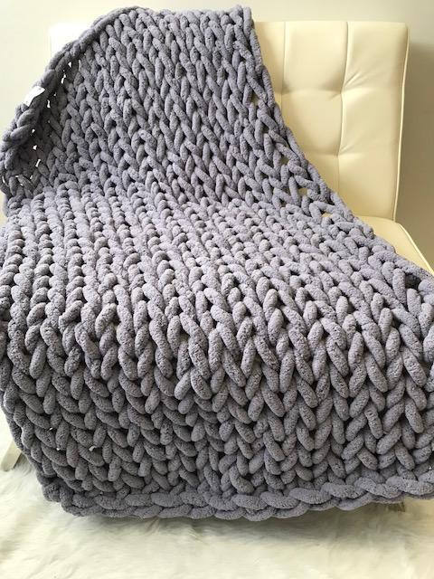 Ins handmade coarse wool woven chenille blanket