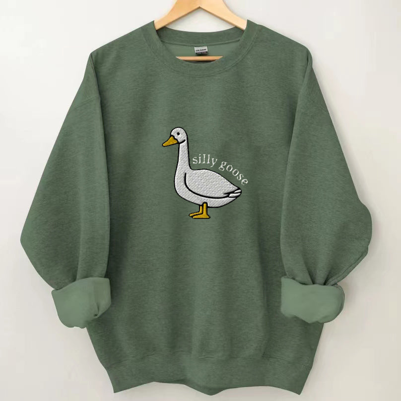 Goose Silly Goose European And American Fashion Casual Round Neck Sweater