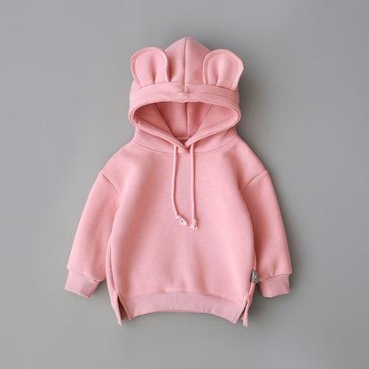 Hooded hoodie with fleece