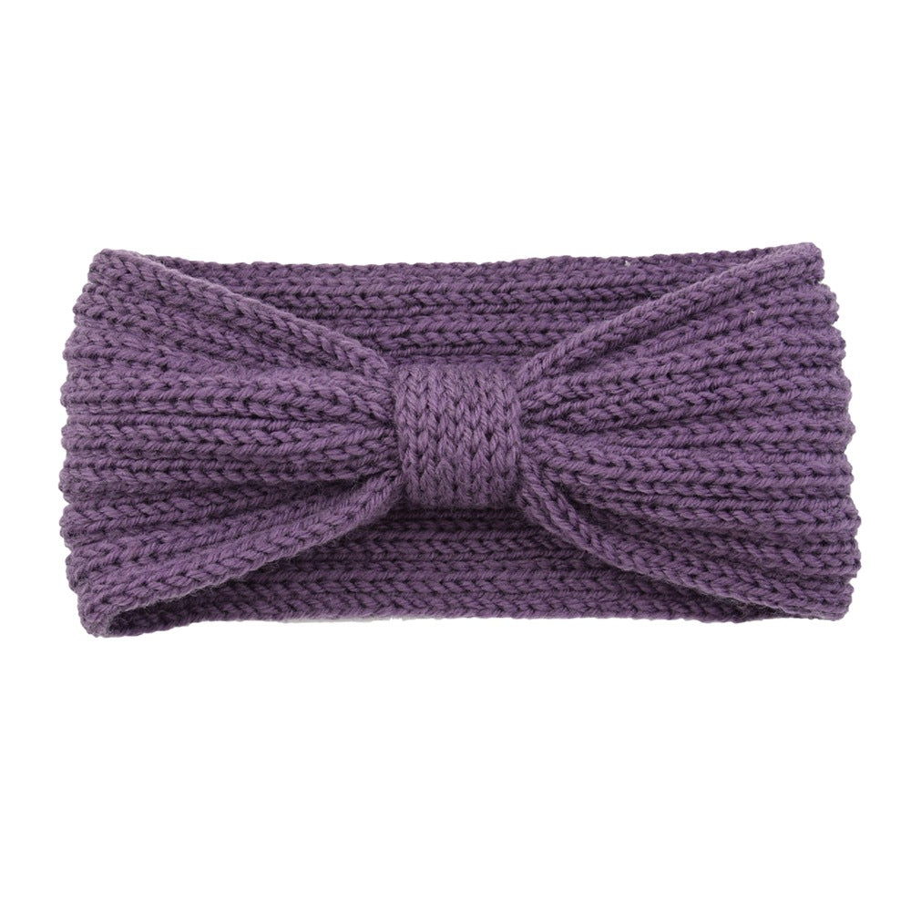 European and American flat stitch bow headband