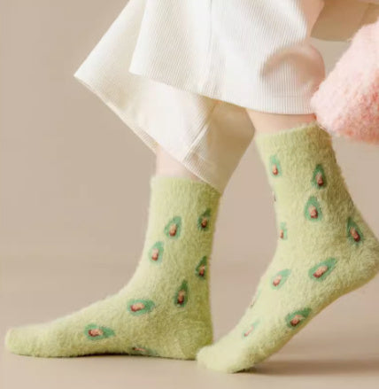 Cute Mink Velvet Socks Women's Mid-leg Socks
