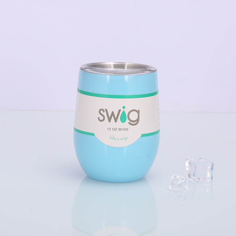 Swig Eggshell Cup 12oz Stainless Steel Wine Mug