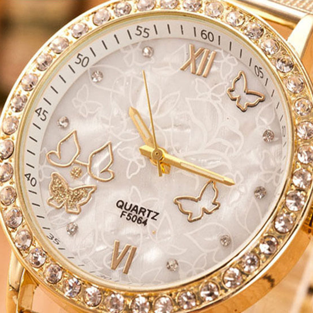 Ladies Watch Roman Numerals and Diamonds British Watch