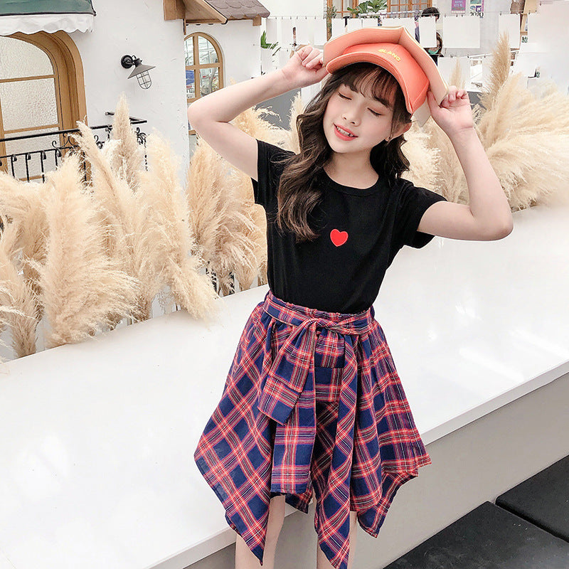 Children's sports short-sleeved children's clothing fashion little girl clothes