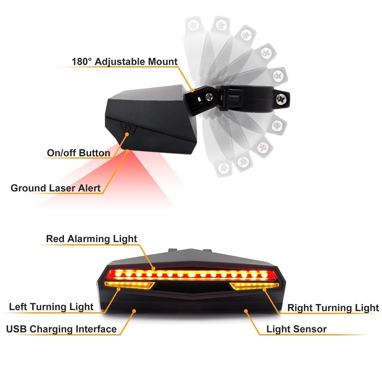 Smart mountain bike tail light