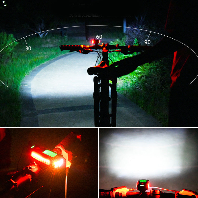 Bicycle headlight wireless code meter