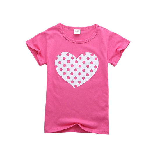 Polka dot short sleeve t-shirt