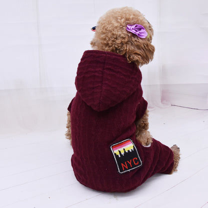 Four-legged thick pet clothes