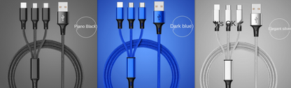 Three-head Mini Braided Three-in-one Data Cable