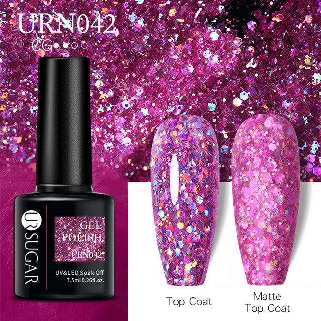 7.5ml Reflective Glitter Gel Winter Nail Polish