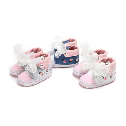 Help Embroidered Baby Princess Shoes