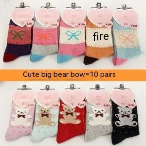 Women's Rabbit Wool Blended Thickened Autumn And Winter Warm Socks