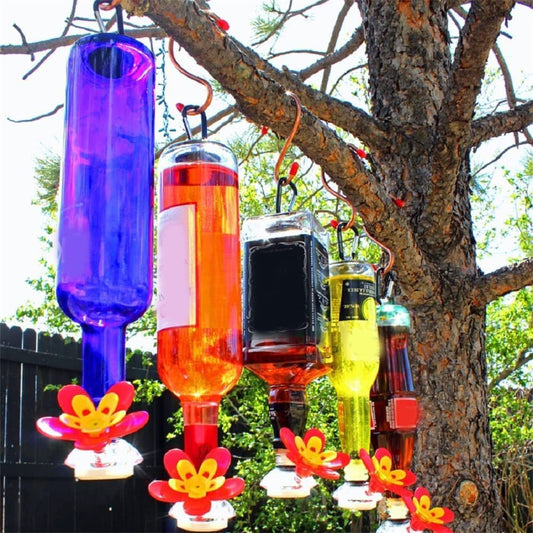 Outdoor Garden Courtyard Wine Bottle Bird Landscape Decoration Bird Feeder