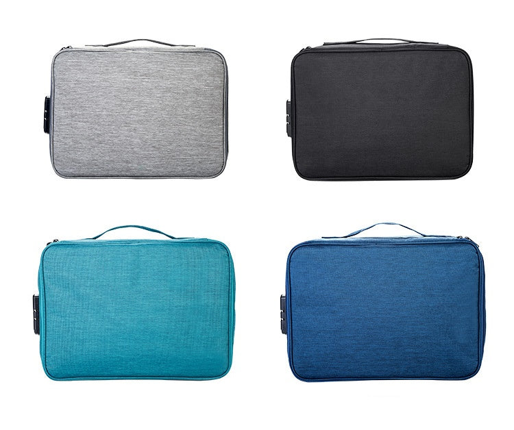 Multifunctional travel document storage bag