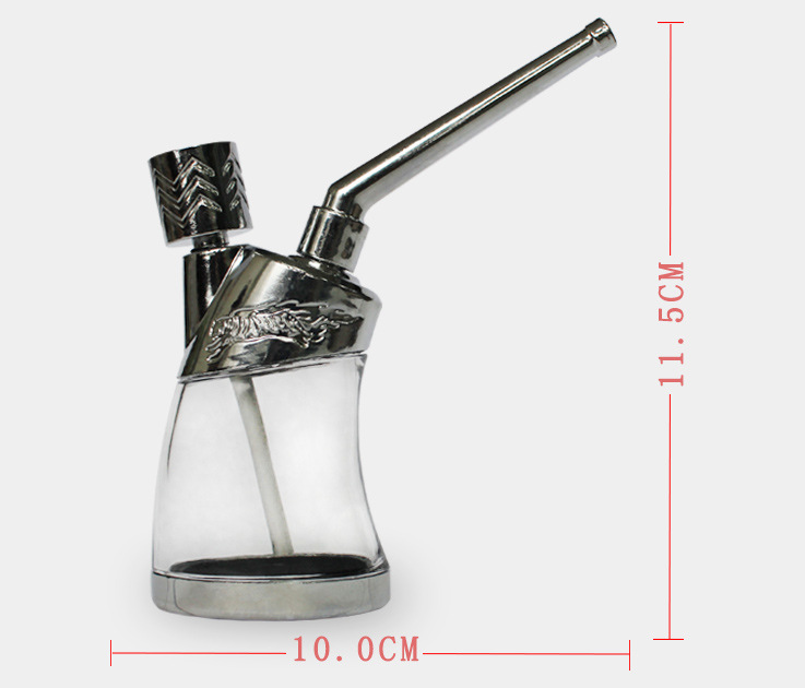 SWSMOK New Popular Bottle Water Pipe Portable Mini Hookah Shisha  Smoking Pipes Gift of Health Metal Tube Filter