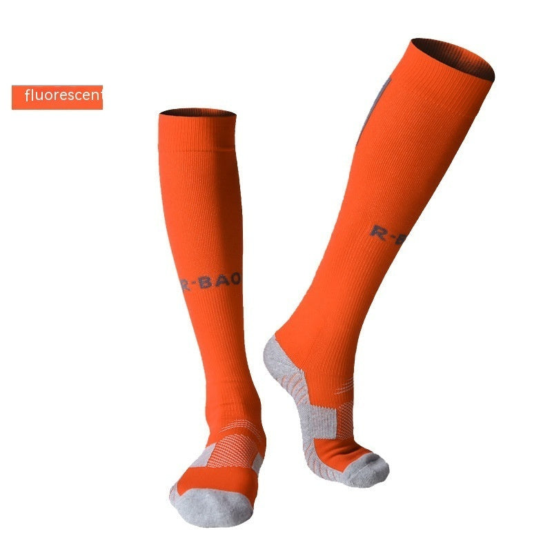 Towel Bottom Long Soccer Socks Ankle Support Protection Calf