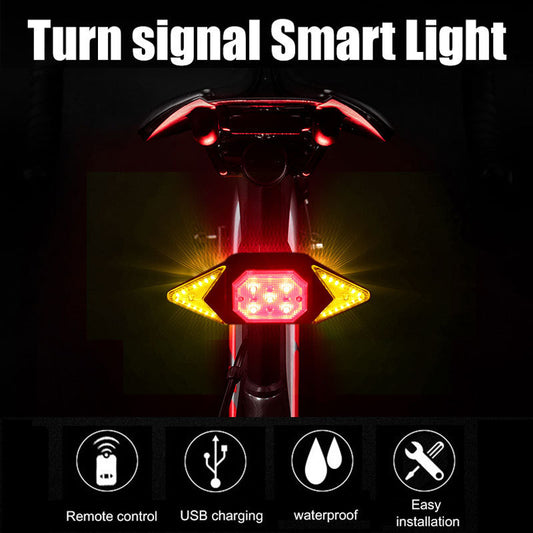 USB Rechargeable Bicycle Turn Signal Wireless Remote Control Mountain Bike Taillight