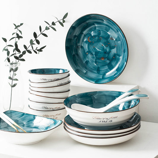 Nordic Underglaze Star Ceramic Household Creative Dishes Set