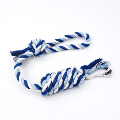 Molar teeth cleaning rope toy