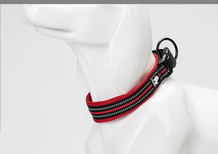 Dog collar nylon reflective adjustable