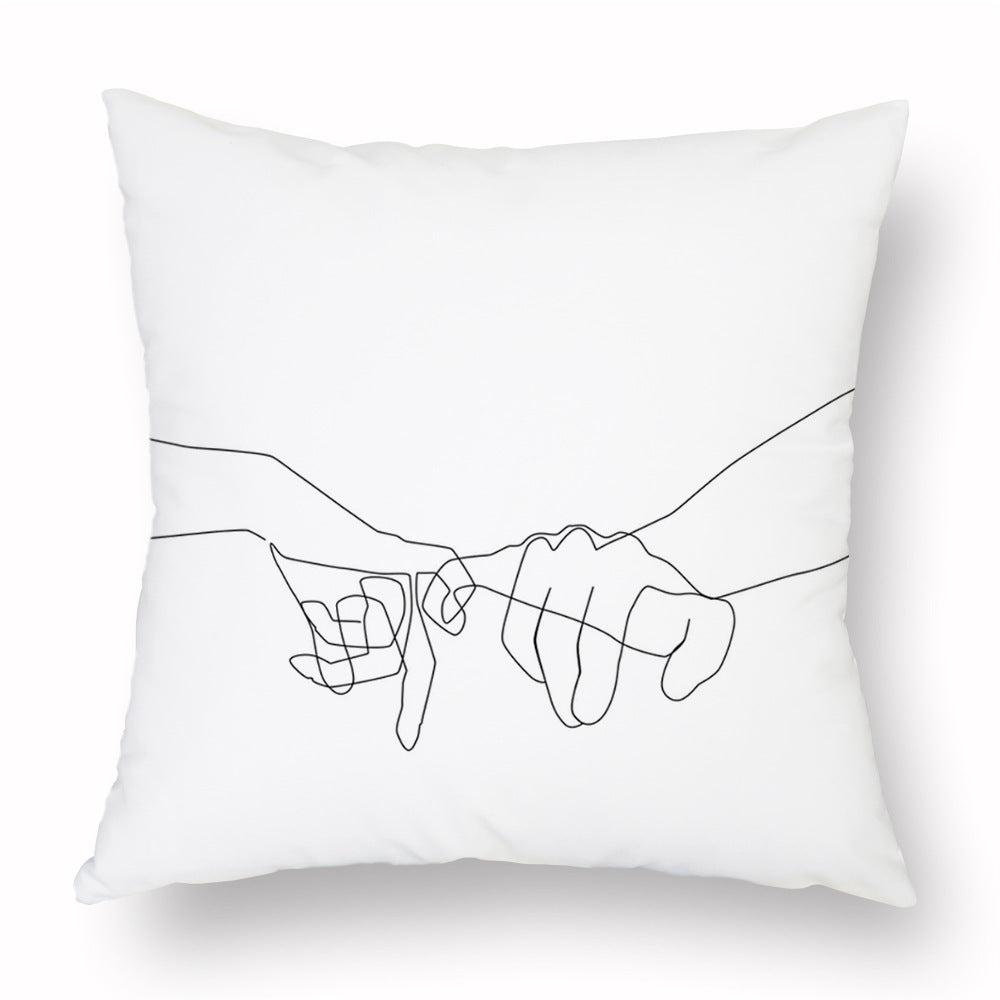 Short line plush pillow