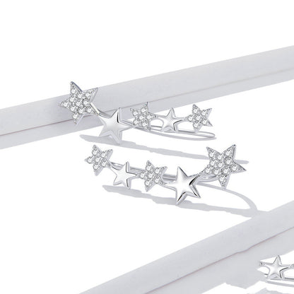 European And American Style Temperament Zircon Star Earrings