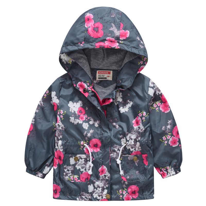 Spring And Autumn Thin Hooded Baby Cute Zipper Sweater Children's Jacket