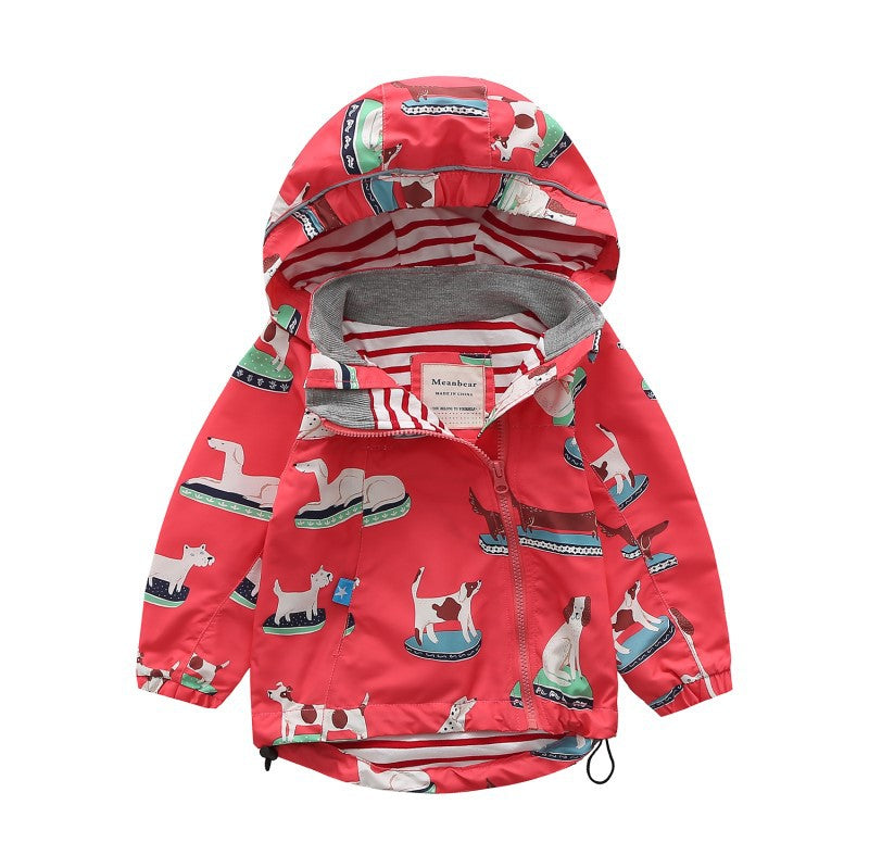 Children's hooded trench coat