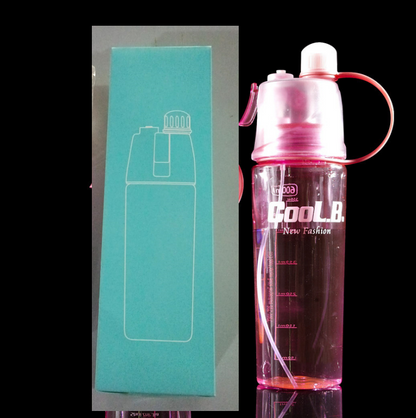 Sports Water Plastic Bottle Outdoor Creative Mist Spray with Leak Proof Portable Drinking Cup