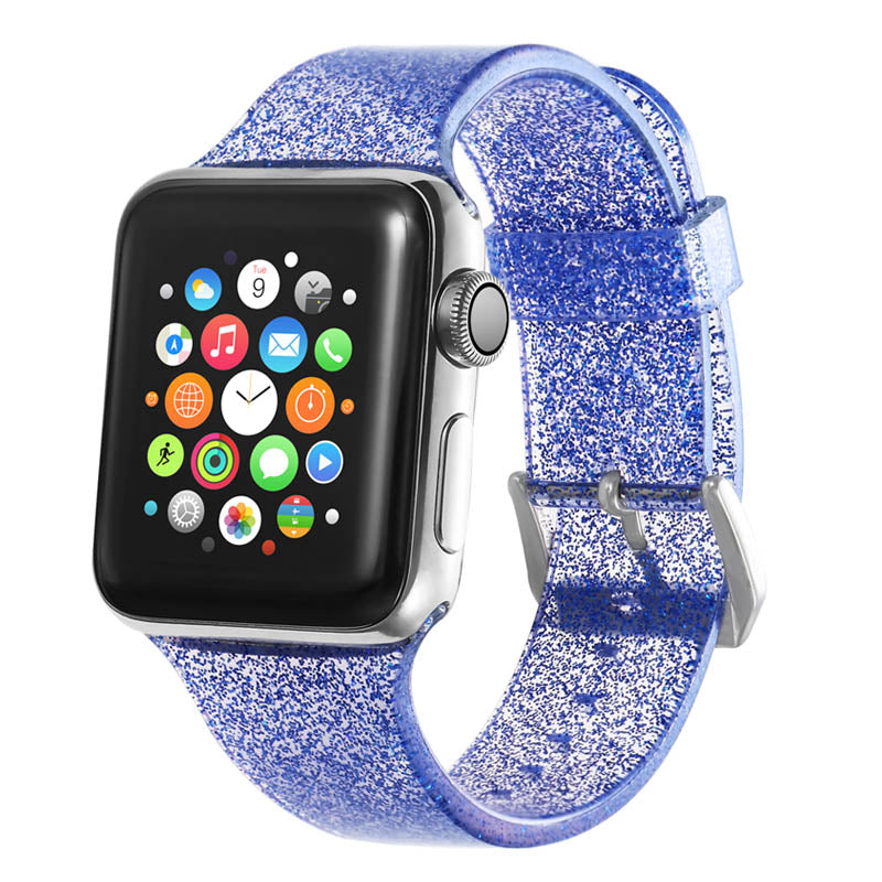 Smart watch strap silicone glitter strap