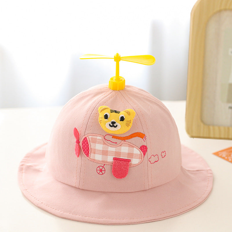 Spring Children Cute Bamboo Dragonfly Fisherman Hat